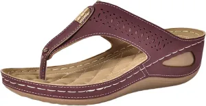 Orthopedic Sandals for Women Arch Support Orthotic Flip Flops Wedges Summer Dressy Comfortable Beach Shoes