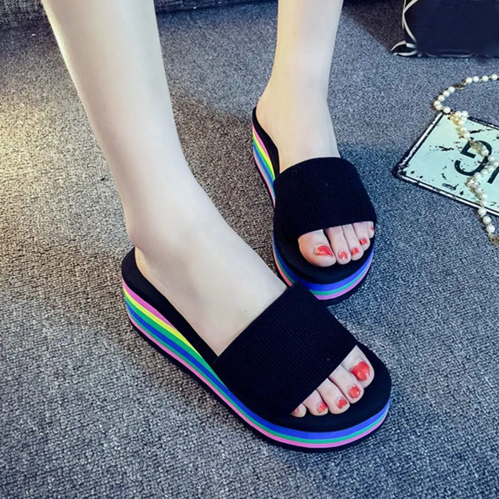 Platform Sandals Women Summer Beach Wedge Sandals Travel Open Toe Flip Flops Casual Dressy Walking Sandals