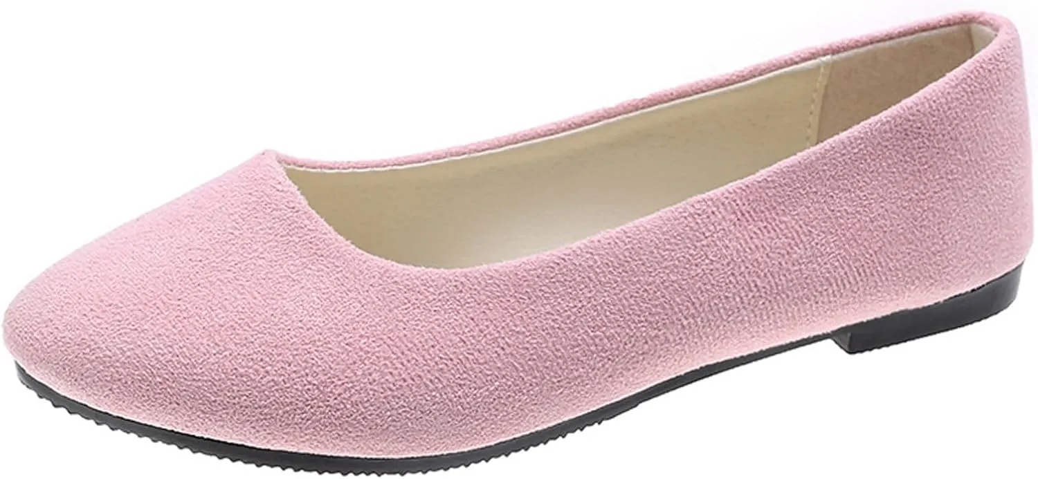 Pointed Toe Flats for Women Dressy Casual, Low Heel Dress Shoes Comfortable, Slip-on Business Work Loafer Shoes for Women