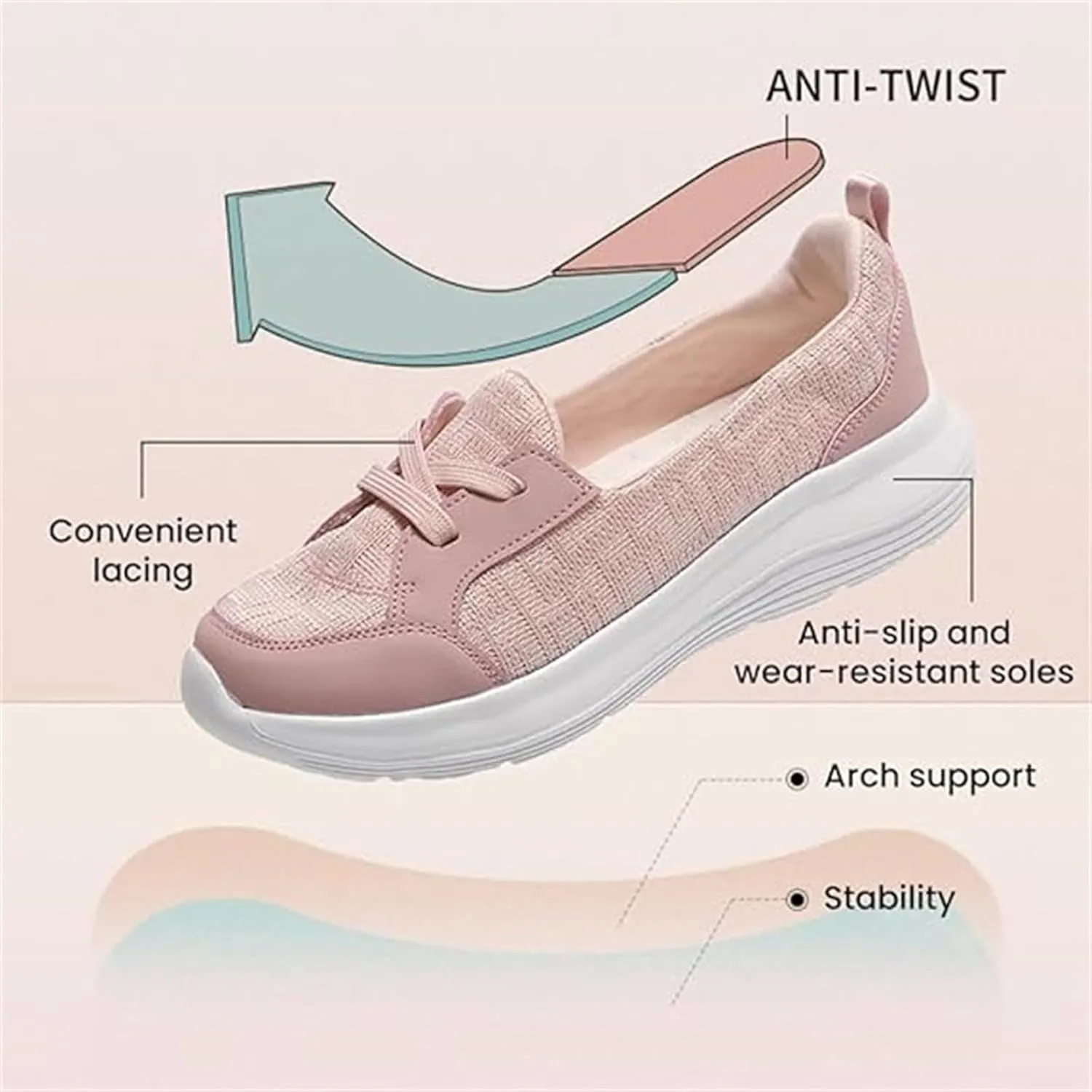 Running Shoes for Women Boots Casual Shoes Slip On White Platform Sneakers Sneakers Walking Memory Foam Athletic Black Tennis Shoe White Loafers
