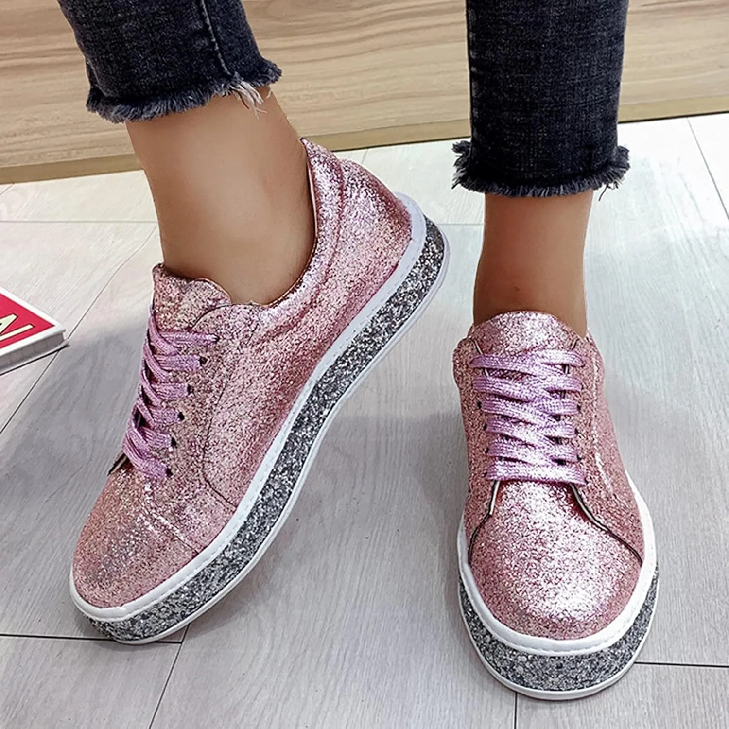 Running Shoes for Women Wide Feet Zapatos Comodos para Mujer De Vestir Platform High Top Canvas Shoes for Women High Heel Wedge Sneakers for Women Size 11 Women Slip On Tennis Shoes Size 10