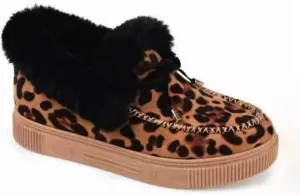 SACFOF Women's Winter Flat Boots Warm Durable Shoes Fur Lining Ankle Snow Boots Loafer Flats Platform Thick Plush Shoes