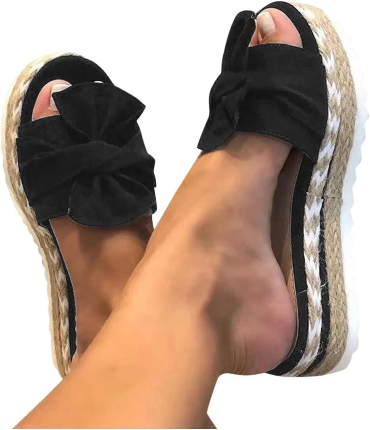 Sandals for Women Flat Cute Slip On Flip Flops Casual Bowknot Slides Slippers Comfortable Beach Travel Shoes 2025 Fashion