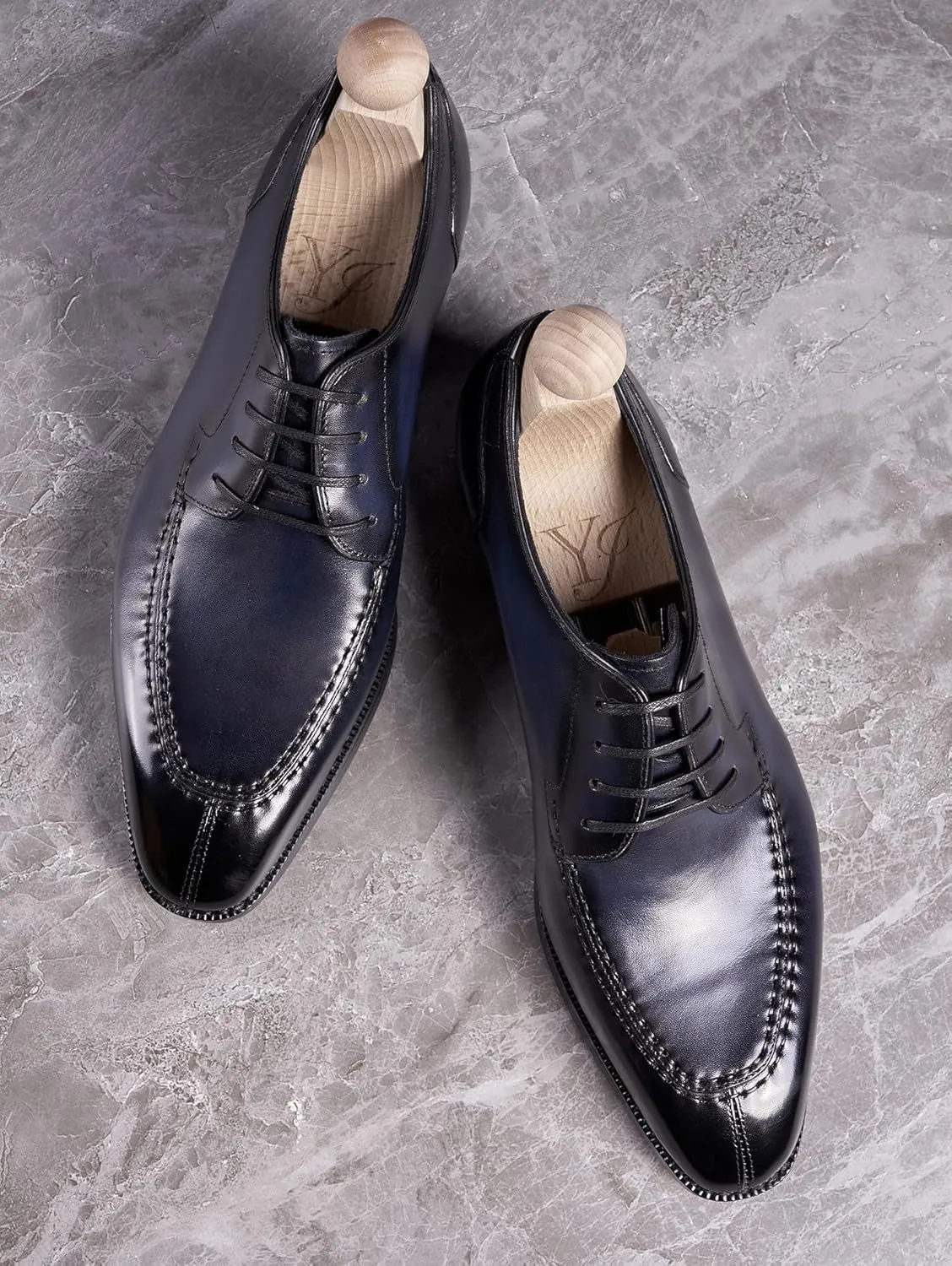 Santimon Men's Oxfords Leather Formal Dress Derby Shoes Fashion Casual Wedding Business Tuxedo Shoes for Men