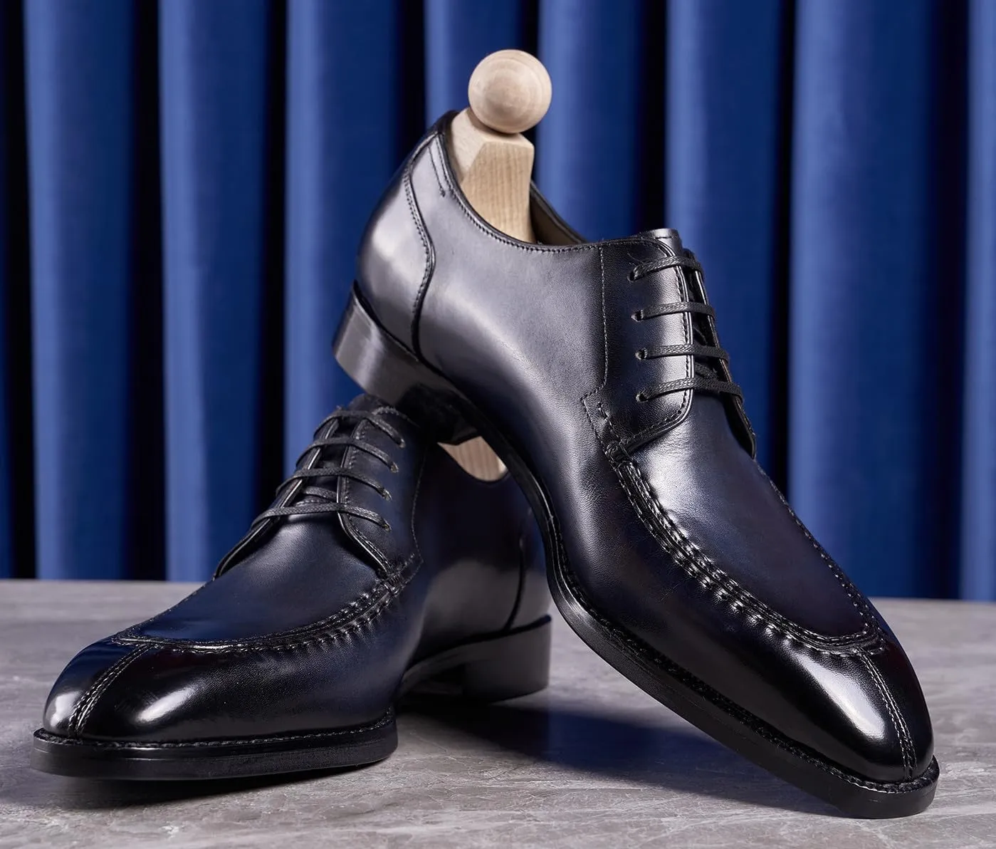 Santimon Men's Oxfords Leather Formal Dress Derby Shoes Fashion Casual Wedding Business Tuxedo Shoes for Men