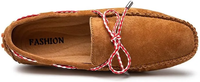 Santimon Men's Suede Loafers Moccasin Driving Shoes Slip On Flats Boat Shoes