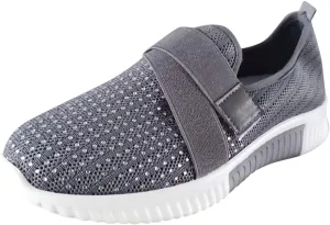 SBGMoSJ Black Platform Sneakers for Women Women's Athletic Shoes Wide Width Womens Shoes Casual Fall Loafers Womens Fashion Sneakers Lightweight Walking Casual Slip Ons Athletic Shoes Women Running