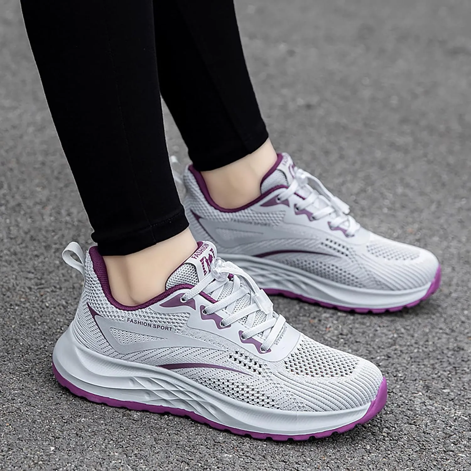 SBGMoSJ Plantar Fasciitis Insoles for Women Dress Shoes Womens Tennis Shoes Size 8.5 Wide Width Women Slip On Shoes Walking Sneakers for Women 2023 White Athletic Shoes Women Size 5.5