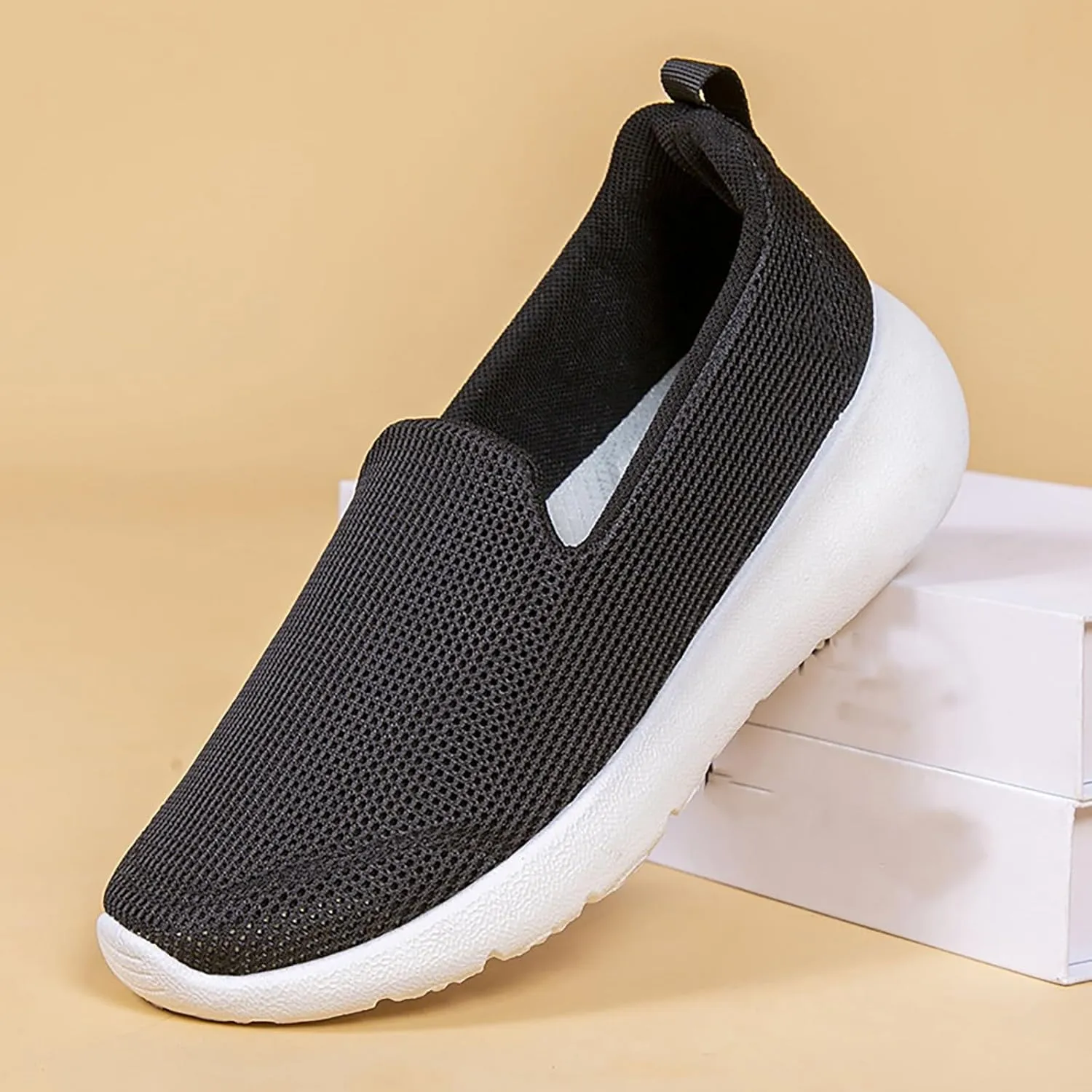 Slip On Shoes Women Lightweight Casual Black Shoes Fashion Sneakers 2025 Women's Soft Sole Mesh Comfort Orthopedic Basketball Shoe Loafers Shoe