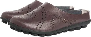 Smoneyful Women's Casual Hollow Breathable Slip On Flats Loafers Comfortable Orthotic Non Slip Softsole Lightweight Round Toe Mules for Summer