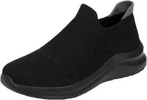 Sneakers for Women Running Shoes Slip On Casual Running Shoes for Women Mesh Breathable Dressy Casual Shoes Platform Sneakers Black Tennis Shoe White Loafers