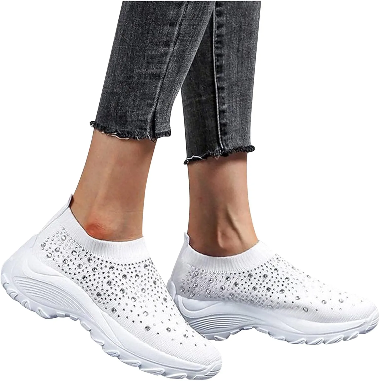 Sneakers for Women Walking Shoes,2021 Women's Fashion Sneakers Casual Shoes Nursing Shoes Low Top Lace Up Shoes for Summer Shoes Office Loafers White