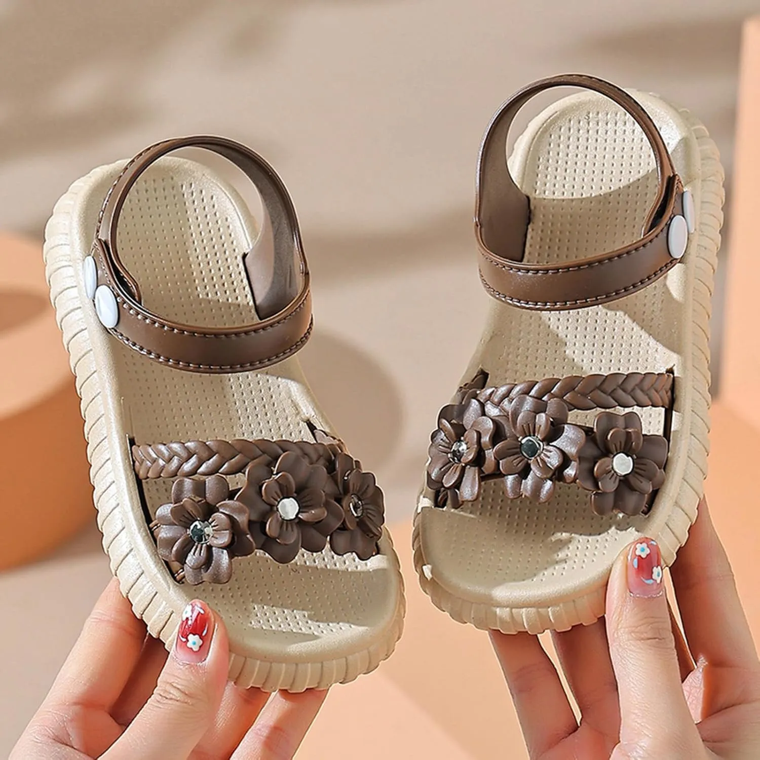 Summer Girls Fashion Sandals for Toddlers Soft Bottom Non Slip Outdoor Wear Flower Decorative Children's Girls Samdals