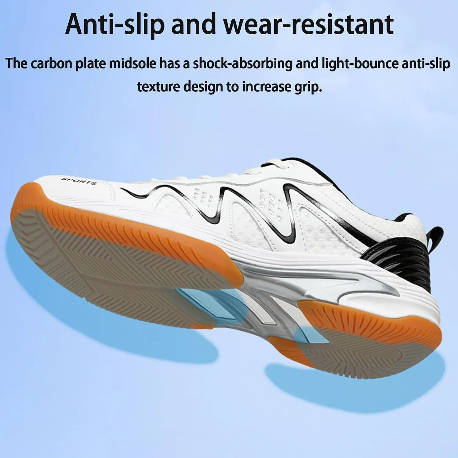 Tennis Pickleball Court Shoes for Mens Non Slip Comfort Casual Badminton Sneakers for Table Tennis Volleyball Sport