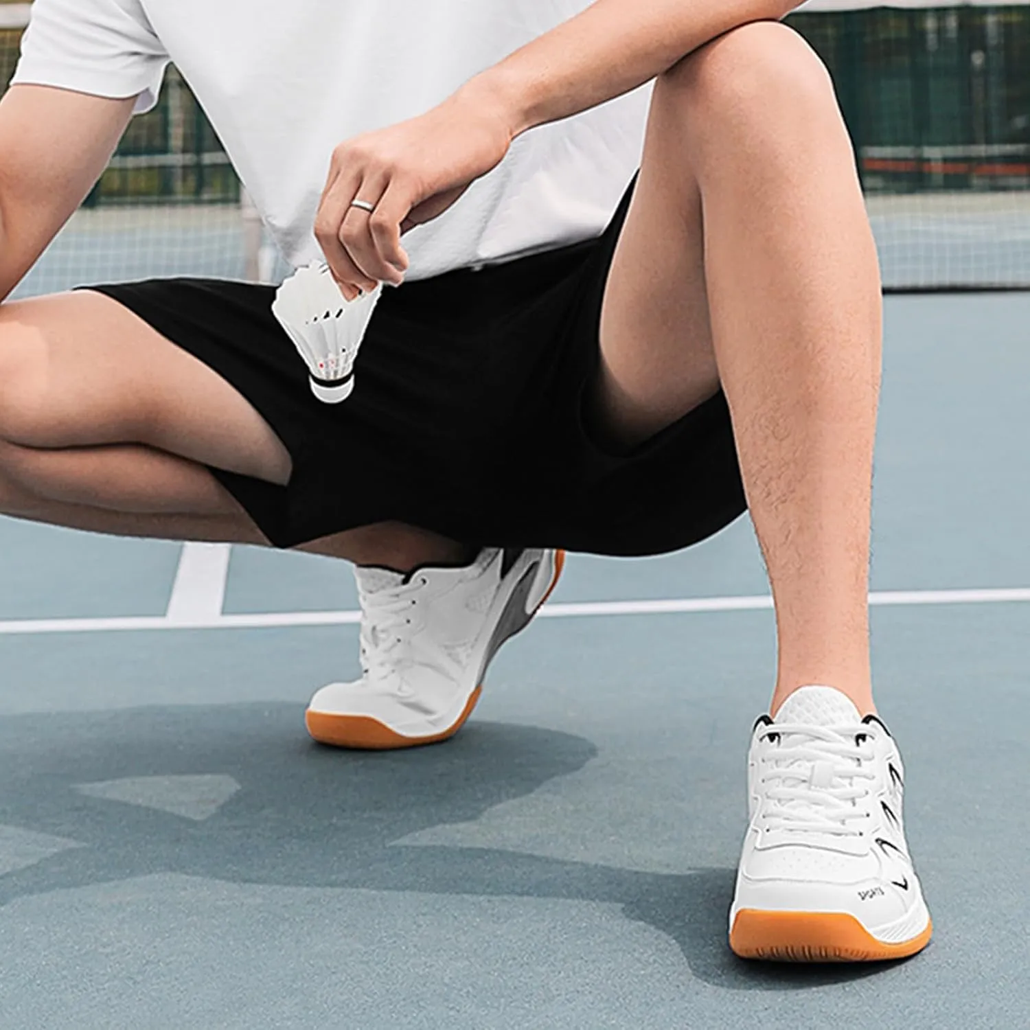 Tennis Pickleball Court Shoes for Mens Non Slip Comfort Casual Badminton Sneakers for Table Tennis Volleyball Sport