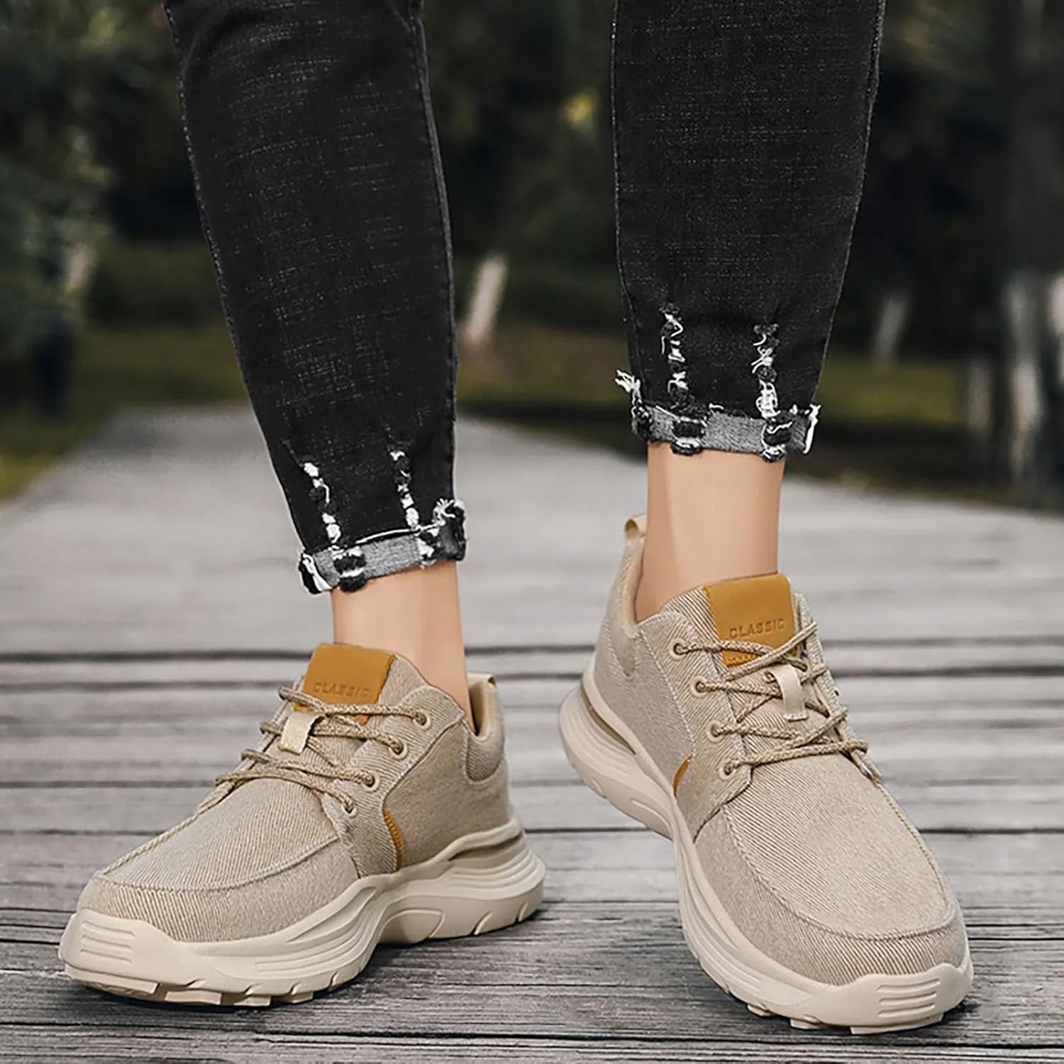Tennis Shoes Men Boots Shoes Dressy Casual White Platform Sneakers Ladies Walking Tennis Slip on Lightweight White Tennis Shoe Cross Trainer Shoe