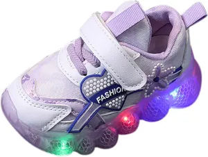 Toddler Baby Trainers Kids Boys Girls Led Light Up Luminous Sneakers Boots Children Non-Slip Sport Running Shoes