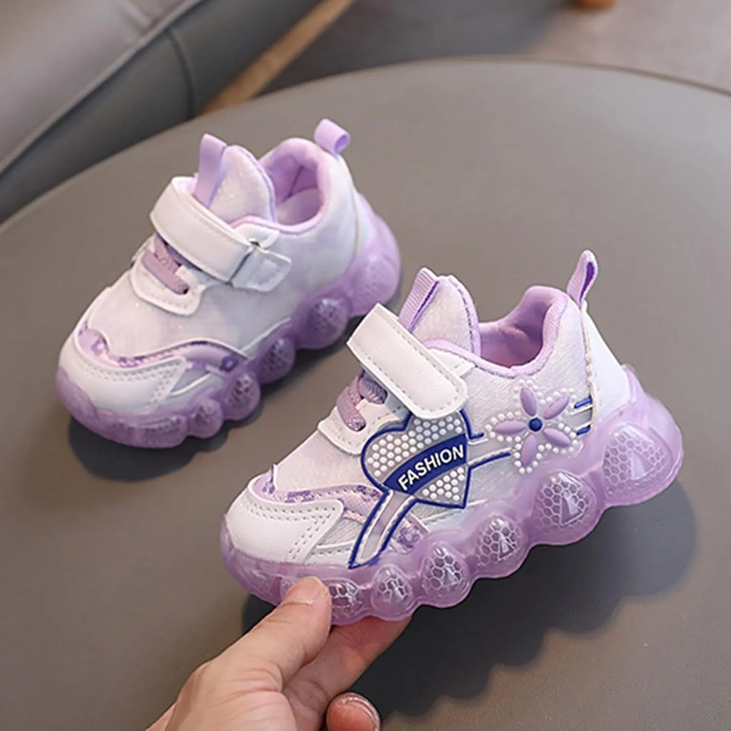 Toddler Baby Trainers Kids Boys Girls Led Light Up Luminous Sneakers Boots Children Non-Slip Sport Running Shoes