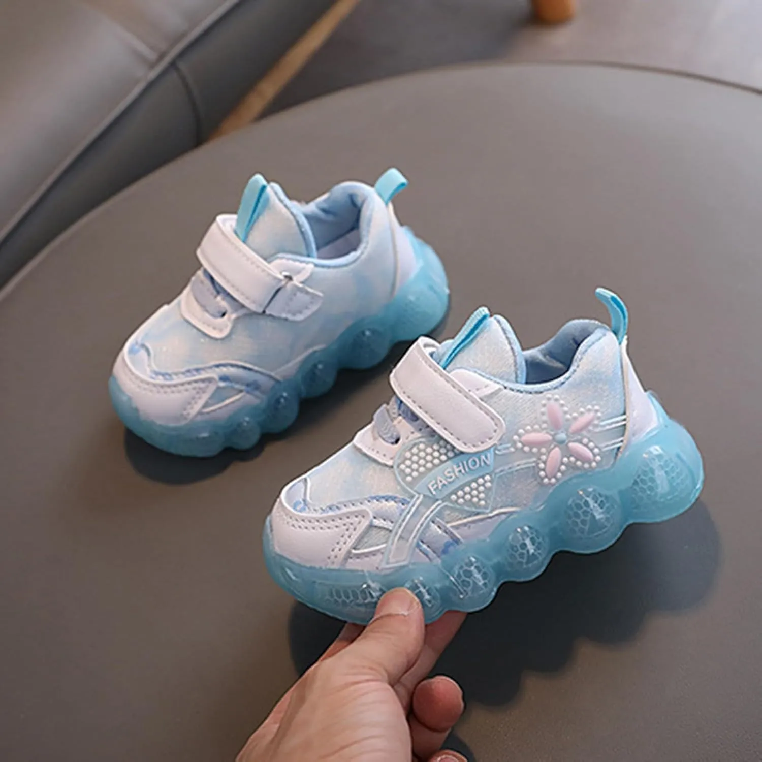 Toddler Baby Trainers Kids Boys Girls Led Light Up Luminous Sneakers Boots Children Non-Slip Sport Running Shoes