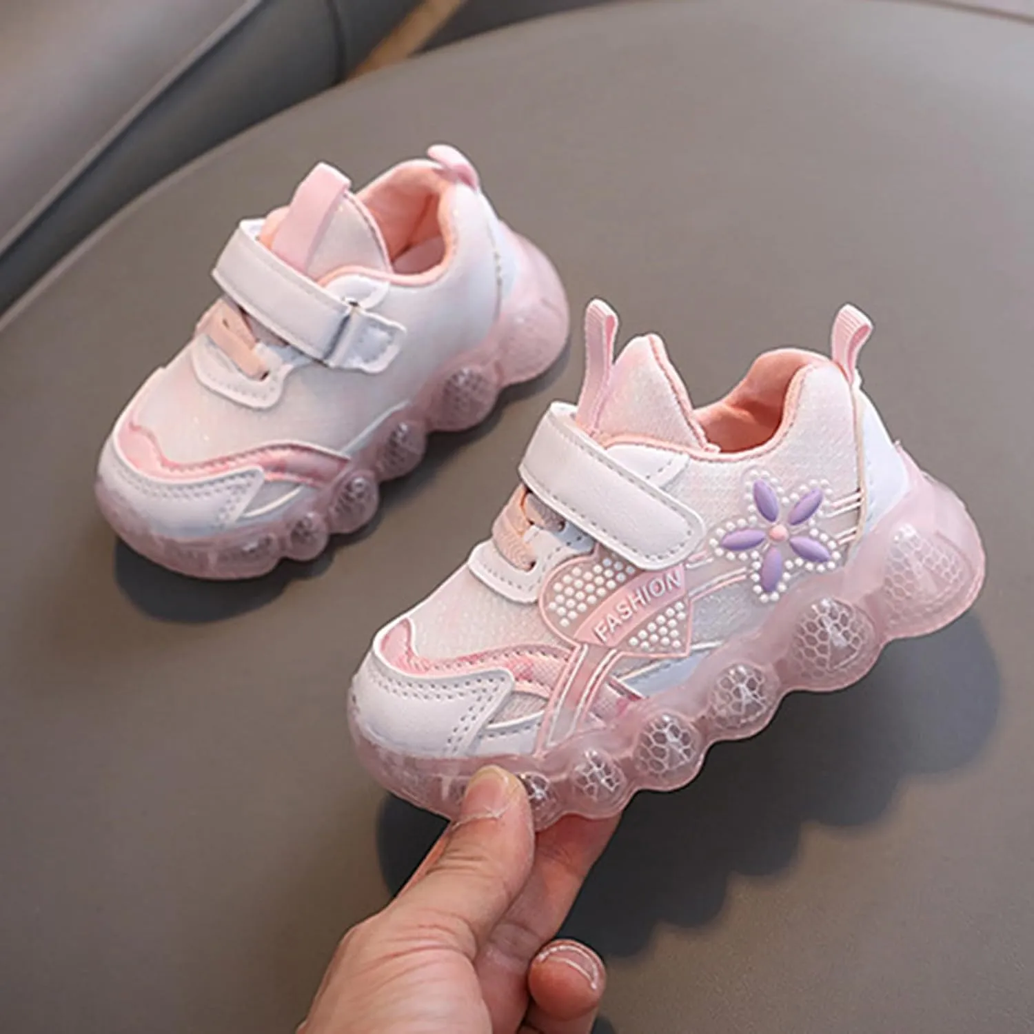 Toddler Baby Trainers Kids Boys Girls Led Light Up Luminous Sneakers Boots Children Non-Slip Sport Running Shoes