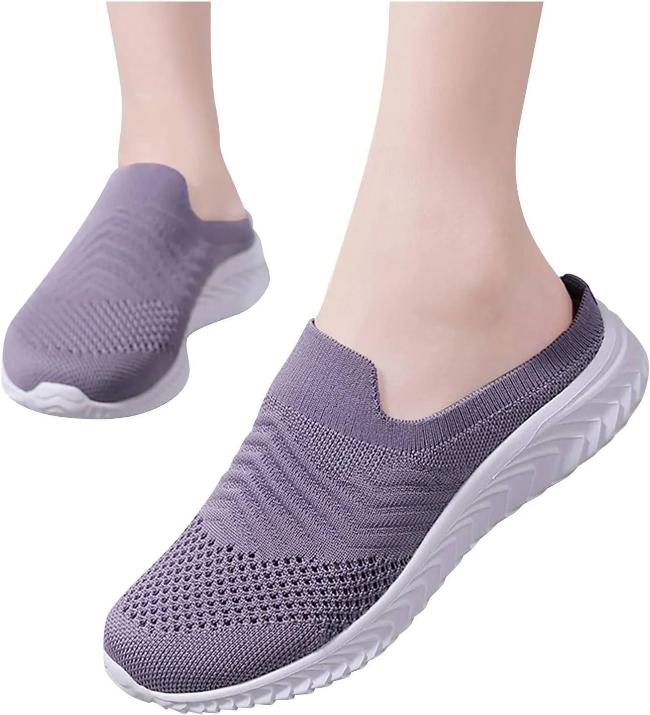 Trainers Women, Casual Indoor Outdoor Slip On Shoes Breathable Leisure Slippers Sneaker Wedges for Womens