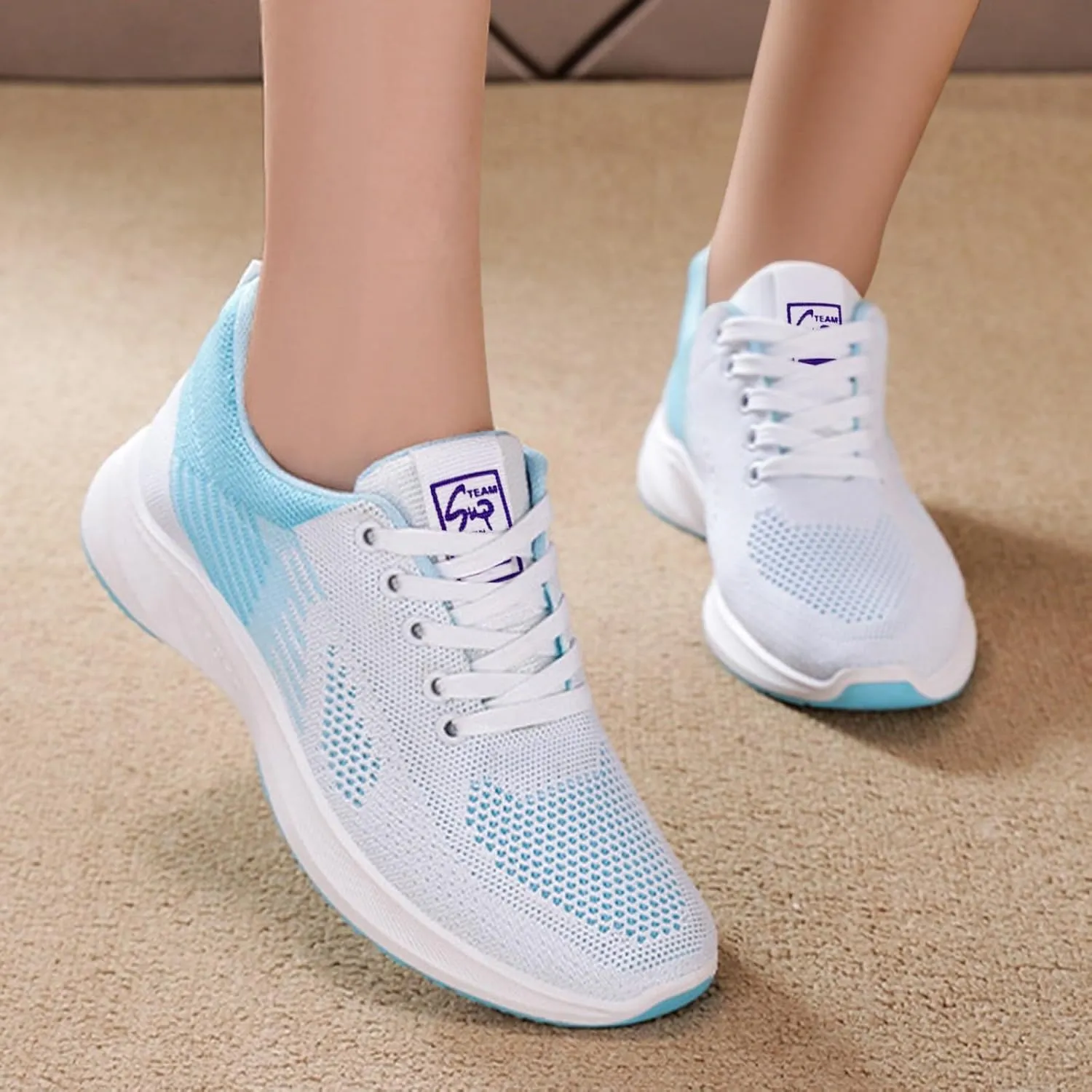 Trainers Women, Casual Indoor Outdoor Slip On Shoes Breathable Leisure Slippers Sneaker Wedges for Womens