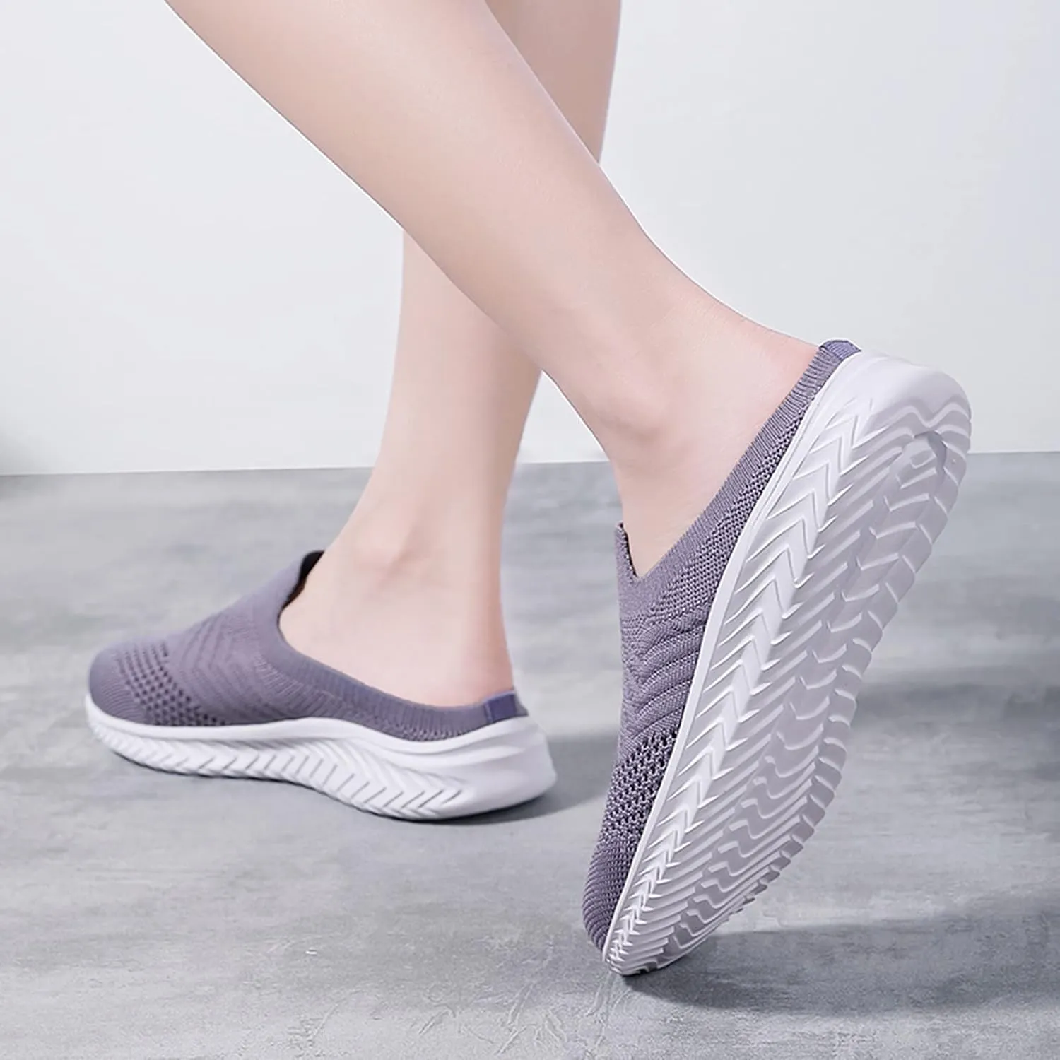 Trainers Women, Casual Indoor Outdoor Slip On Shoes Breathable Leisure Slippers Sneaker Wedges for Womens
