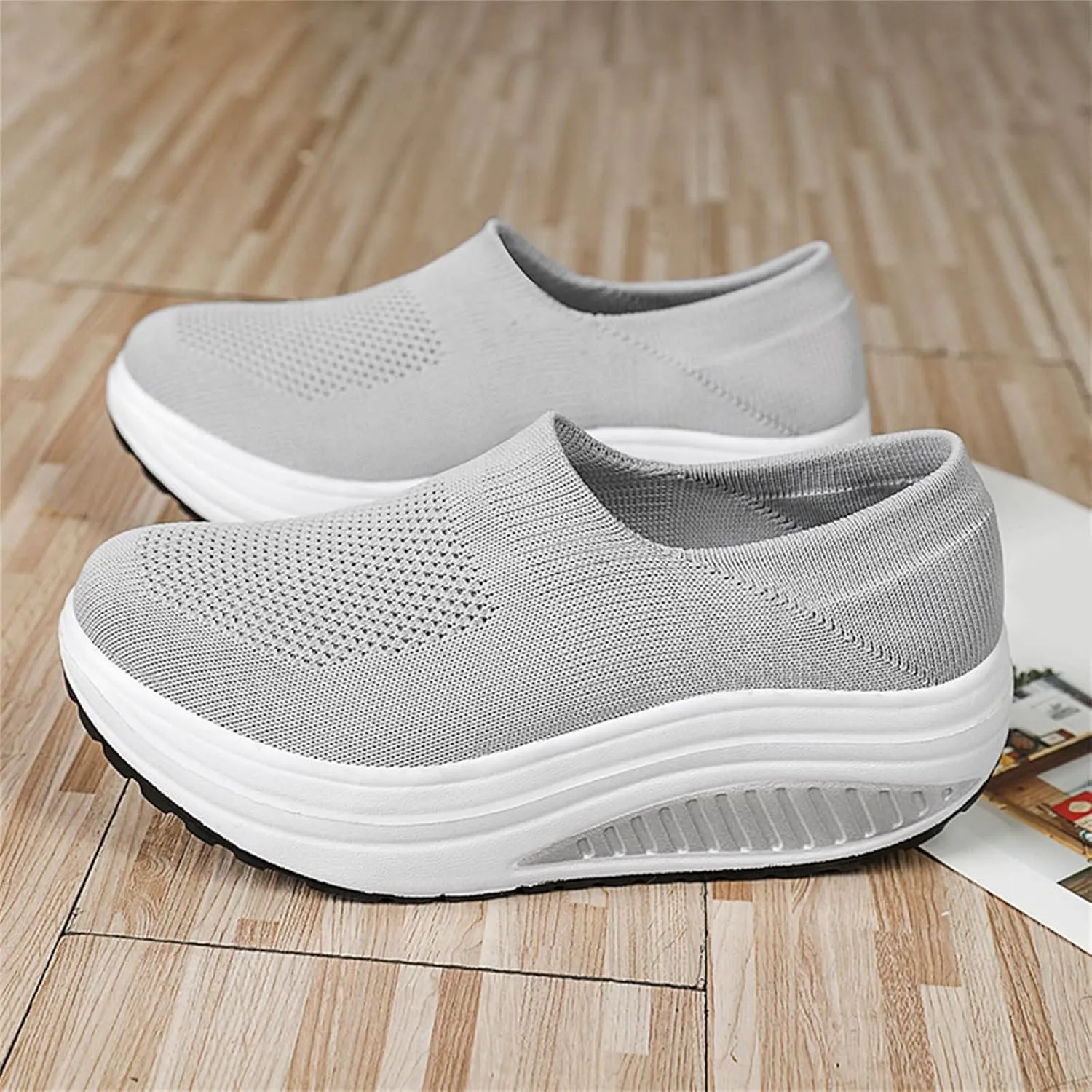 Trainers Women, Womens Running Sports Sneakers Summer Lightweight Breathable Slip On Shoes for Tennis Athletic Jogging