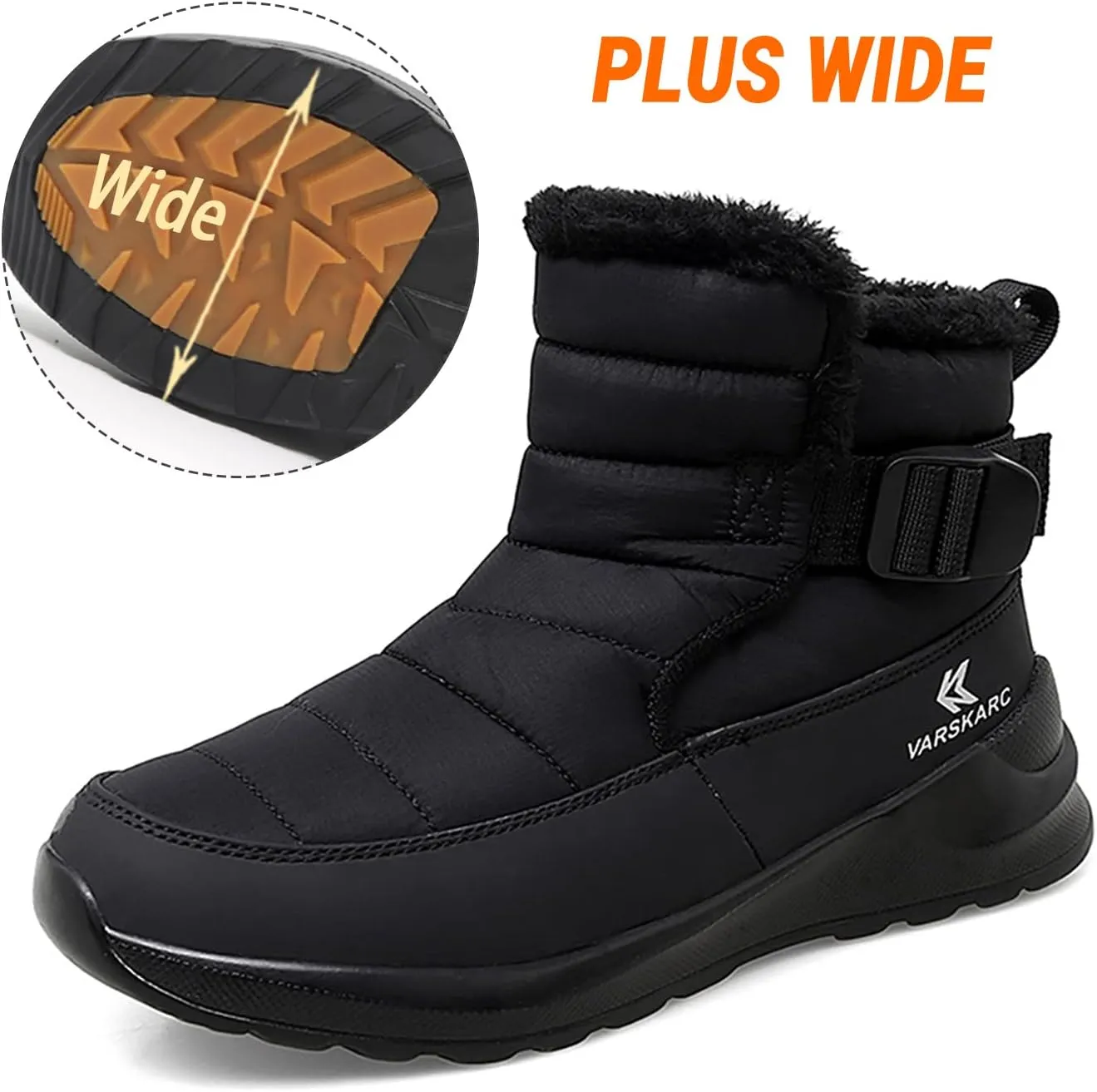 VARSKARC Women's Classic Waterproof Snow Boots Winter Boots Non-Slip Hiking Boots