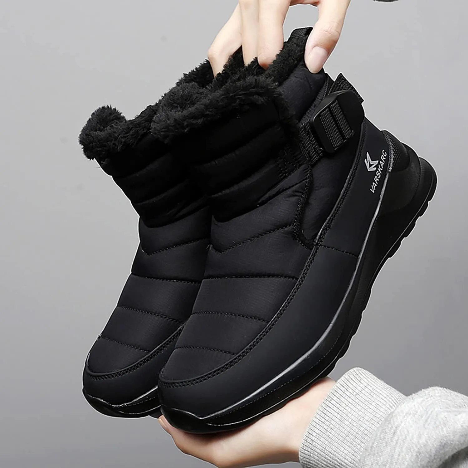 VARSKARC Women's Classic Waterproof Snow Boots Winter Boots Non-Slip Hiking Boots