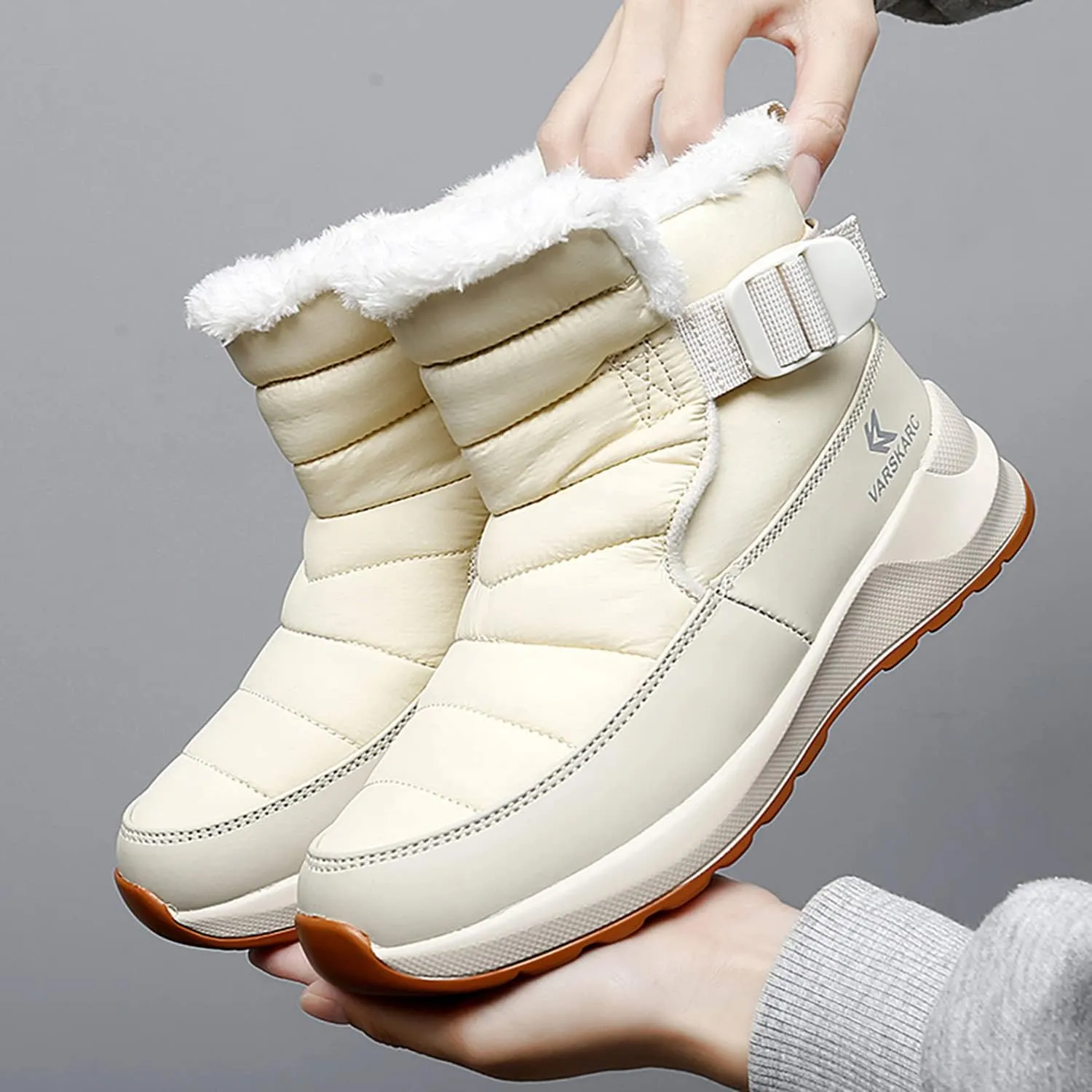 VARSKARC Women's Classic Waterproof Snow Boots Winter Boots Non-Slip Hiking Boots