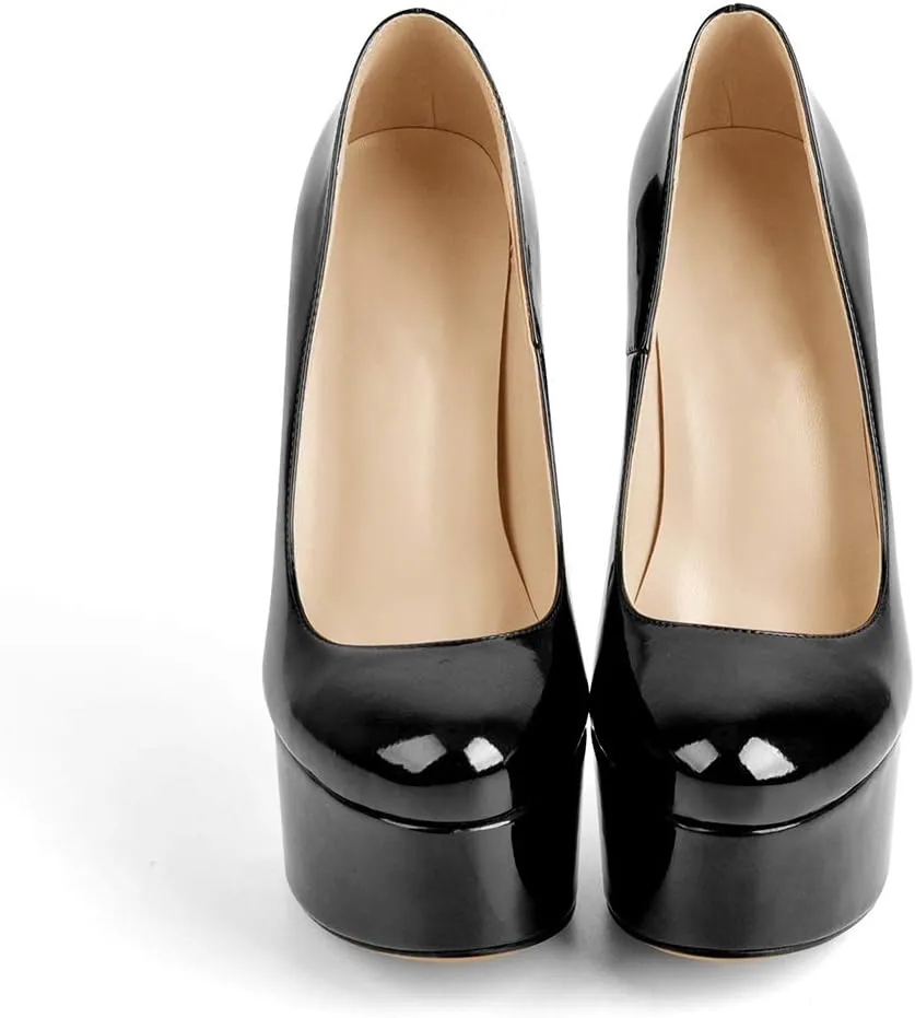 VERISSON Fashionable Slip-on High Heeled Platform Pumps Stiletto Court Shoes for Wedding Dress