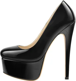 VERISSON Fashionable Slip-on High Heeled Platform Pumps Stiletto Court Shoes for Wedding Dress