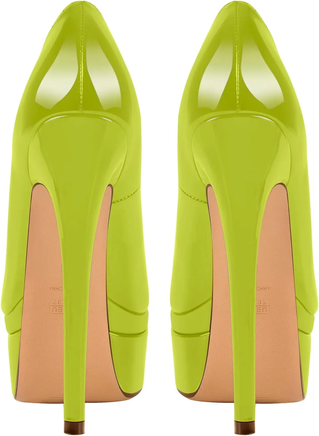 VERISSON Fashionable Slip-on High Heeled Platform Pumps Stiletto Court Shoes for Wedding Dress