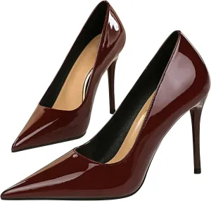 WENJIAZHIZHI Womens Closed Toe Stiletto High Heels Wedding Dress Pumps Shoes for Women Dressy Sexy Casual Slip Ons