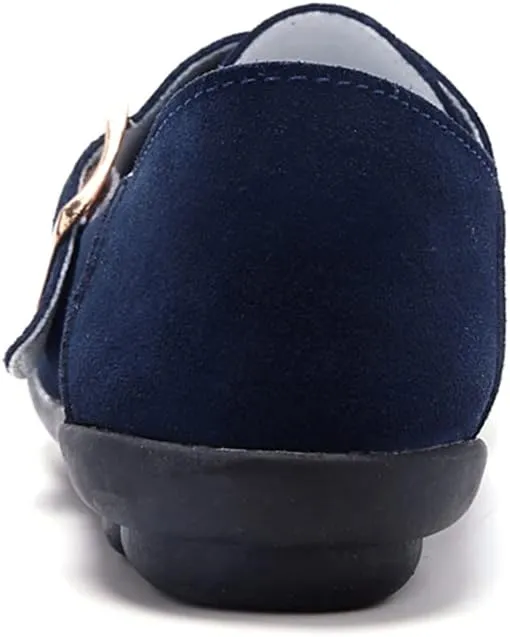 WERWAES Women's Round Toe Loafer Flat Ladies Comfortable Faux Suede Driving Moccasins Work Shoes Cute Loafers Slip On Dancing Flat