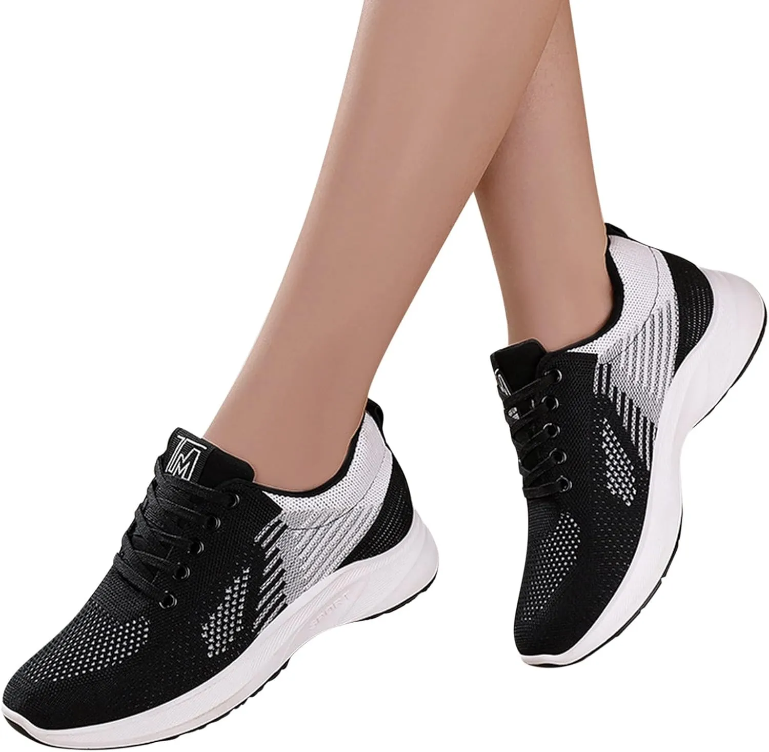 Women Lacu Up Trainers Athletic Running Shoes Breathable Sport Walking Sneakers Tennis Shoe for Womens Summer