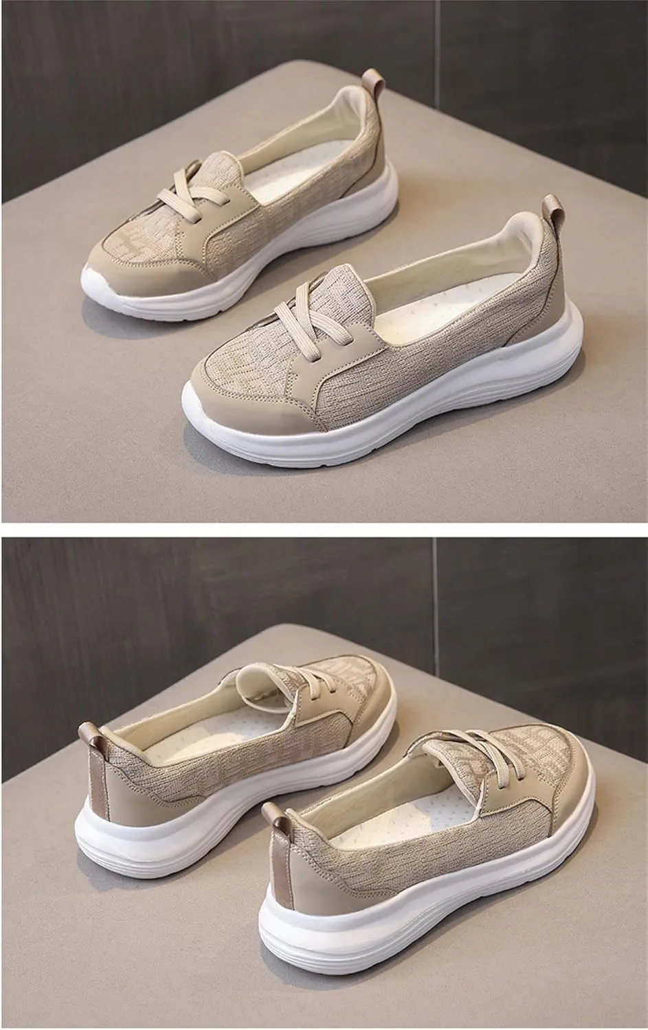 Women Orthopedic Walking Shoes Breathable Slip On Arch Support for On The Go 2025 Comfortable Loafers Wide Width Fit Non Slip Sneakers