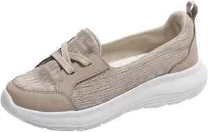 Women Orthopedic Walking Shoes Breathable Slip On Arch Support for On The Go 2025 Comfortable Loafers Wide Width Fit Non Slip Sneakers