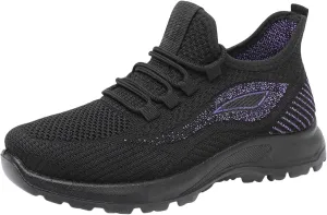 Women Running Shoes Slip-on Walking Sneakers Lightweight Breathable Tennis Trainers