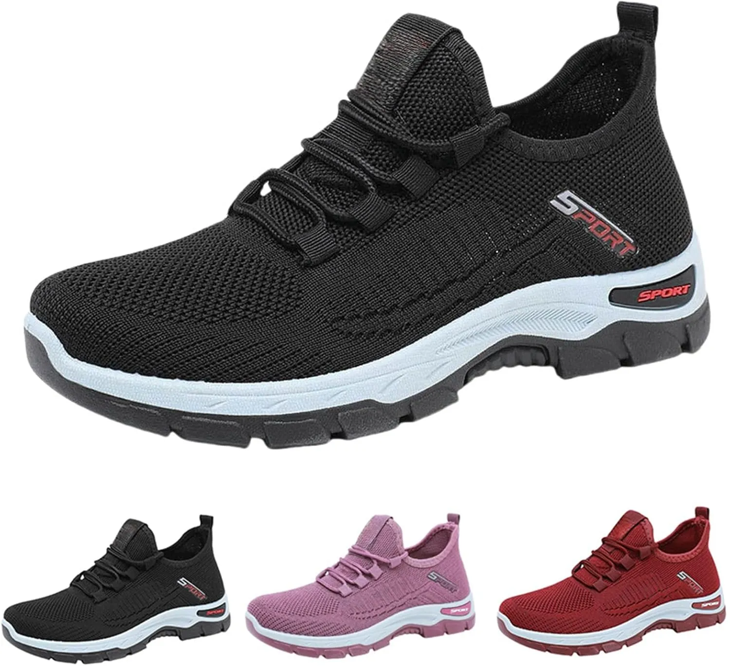 Women Running Sneakers Athletic Breathable Gym Trail Sport Trainers Ladies Running Tennis Shoes