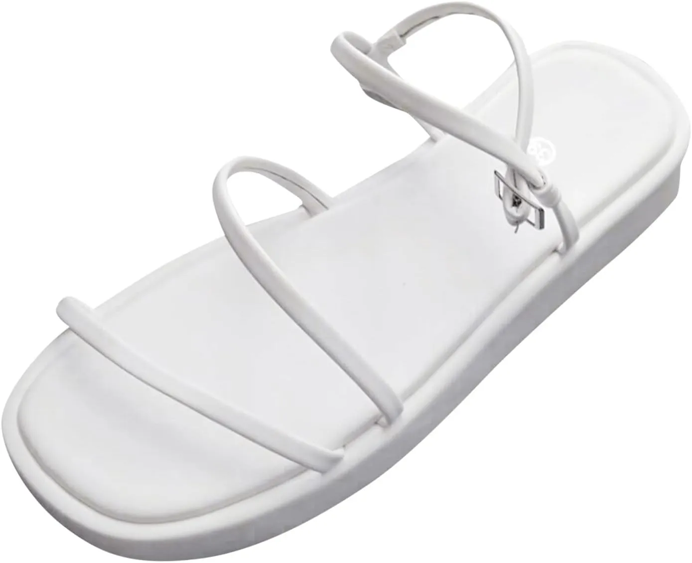 Women Sandals Fashionable New Pattern Summer Open Toe Comfortable Buckle Up Thick Bottom Flat Jelly Sandals for