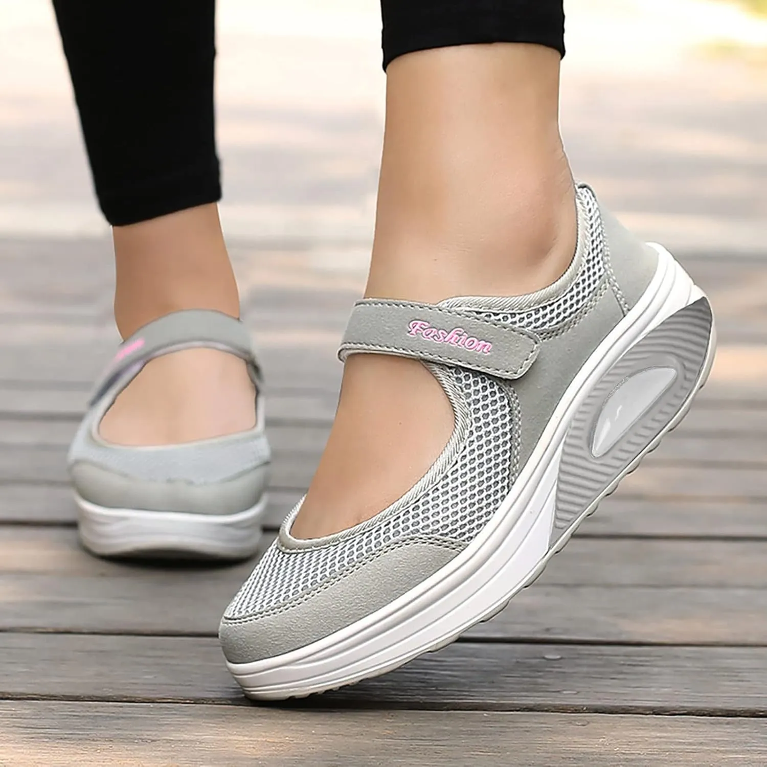 Women Slip-On Breathable Shoes Summer Sport Sandals Lightweight Walking Trainers Casual Athletic Jogging Sneakers