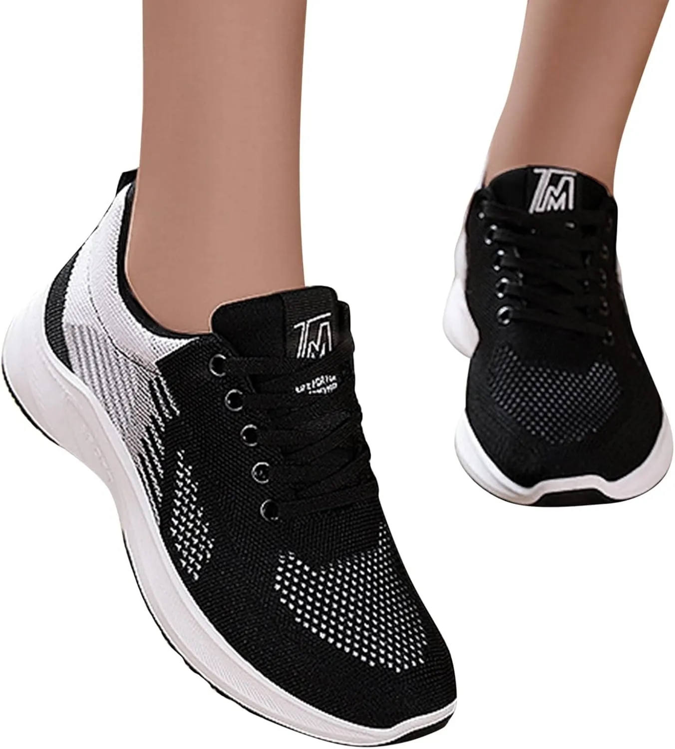 Women Summer Trainers Walking Upper Lightweight Breathable Tennis Shoes Ladies Athletic Running Sneakers Gym Jogging