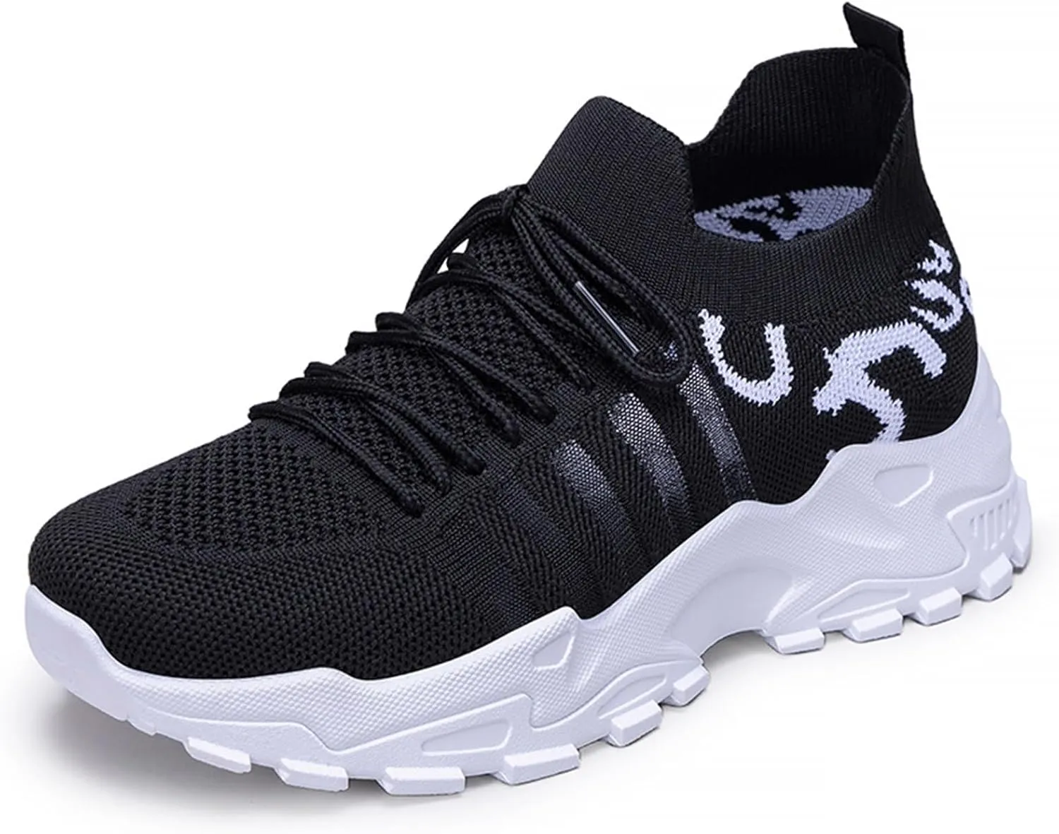 Women Trainer, Ladies Running Shoes Gym Athletic Sports Sneakers Casual Breathable Walking Jogging Shoe Lace up Flat