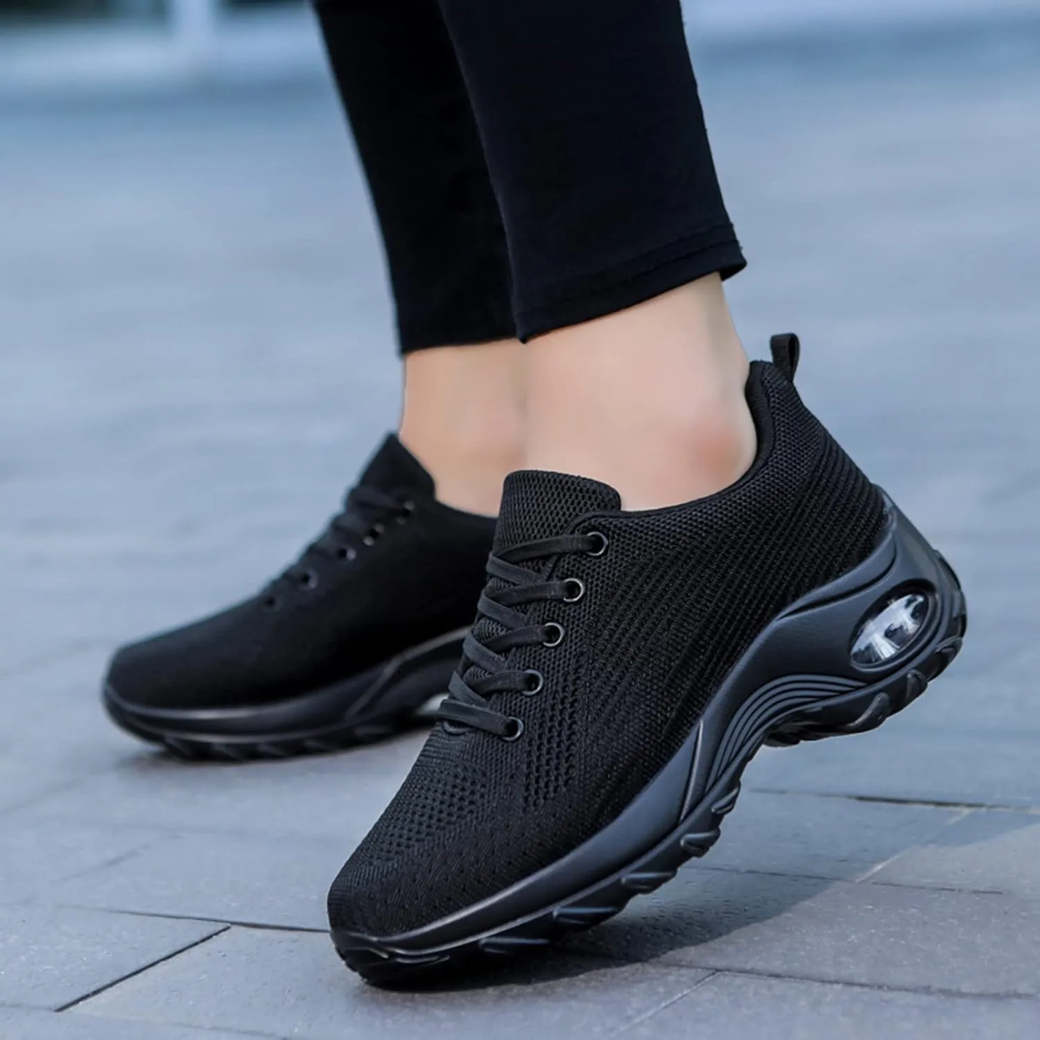 Women Trainers Casual Breathable Sneakers Womens Lightweight Walking Running Lace Up Shoes Tennis Athletic Jogging