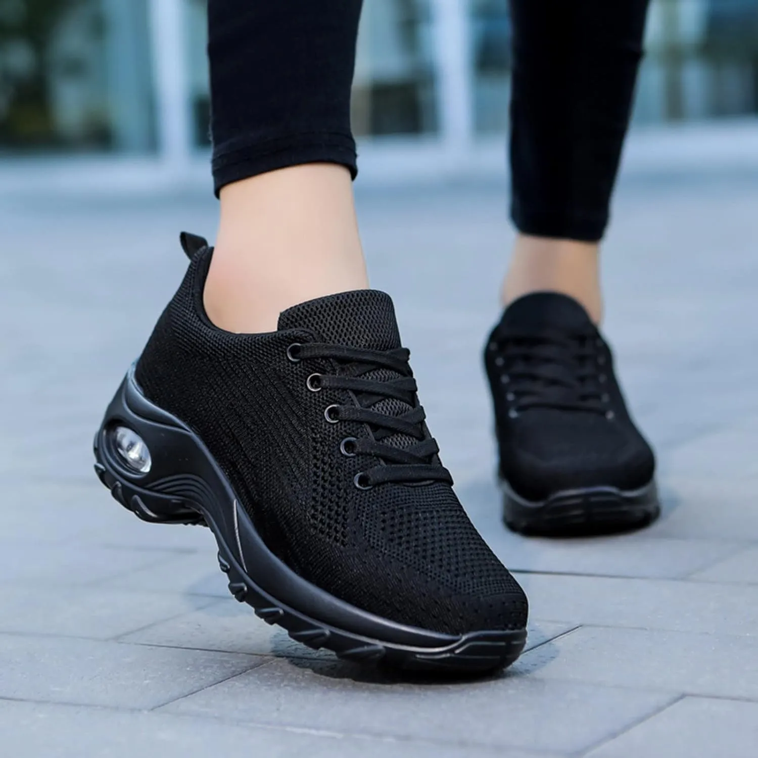 Women Trainers Casual Breathable Sneakers Womens Lightweight Walking Running Lace Up Shoes Tennis Athletic Jogging