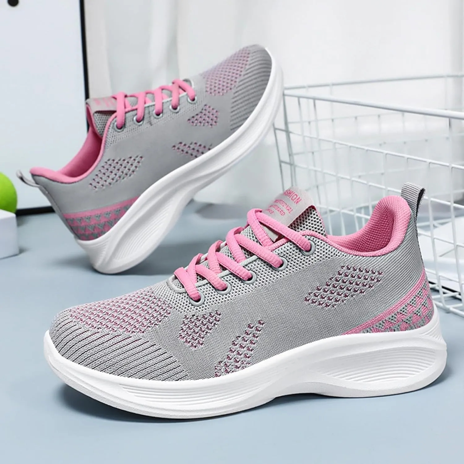Women Trainers Running Sneakers Ladies Trainer Fitness Jogging Lace Up Casual Orthopedic Sports Breathable Sports Shoes
