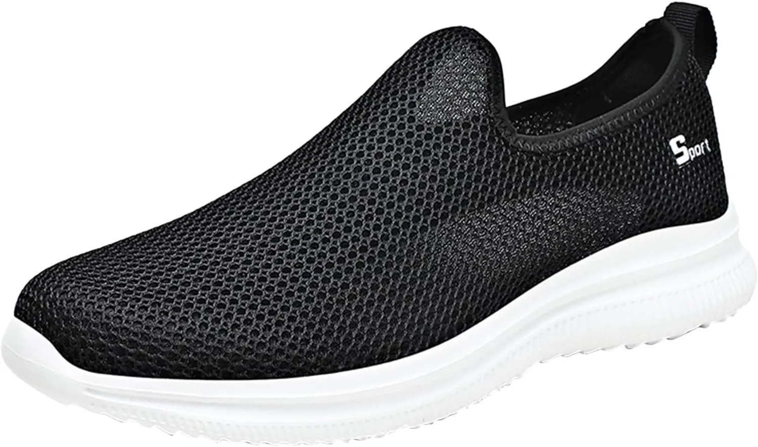 Women's Athletic Walking Shoes Slip On Casual Mesh Womens Tennis Shoes Fashion Black Casual Shoes Women Shoes Sneakers Steel Toe Tennis Shoe White Loafers