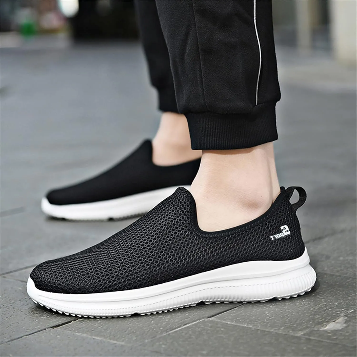 Women's Athletic Walking Shoes Slip On Casual Mesh Womens Tennis Shoes Fashion Black Casual Shoes Women Shoes Sneakers Steel Toe Tennis Shoe White Loafers